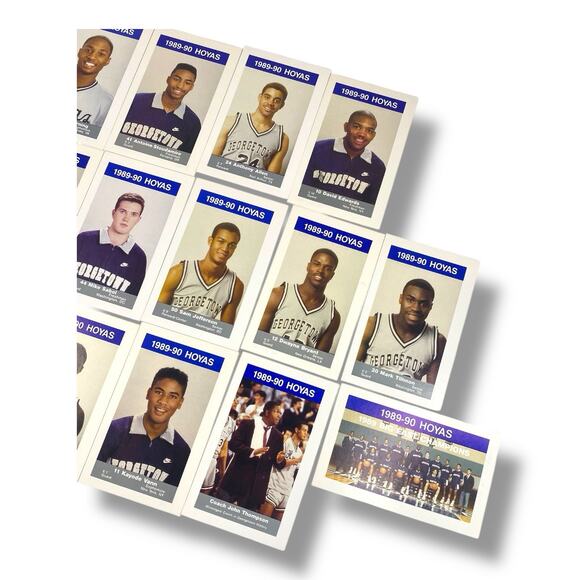 1989-90 Georgetown Hoyas Basketball Team Set Mourning Mutombo 17Card Police Set - Picture 4 of 4